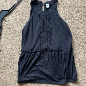 Black, Old Navy tank top/blouse, XS